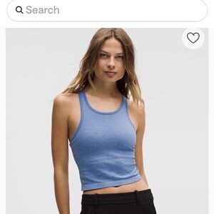 Lululemon Ebb to Street Cropped Racerback Tank